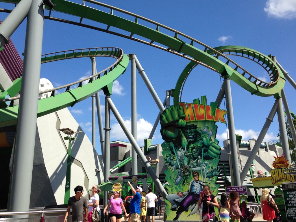 The Incredible Hulk rollercoaster at Islands of Adventure
