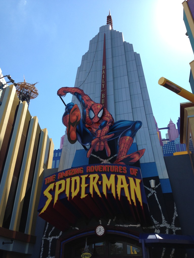 Outside Spiderman 3D - the ride at Islands of Adventure