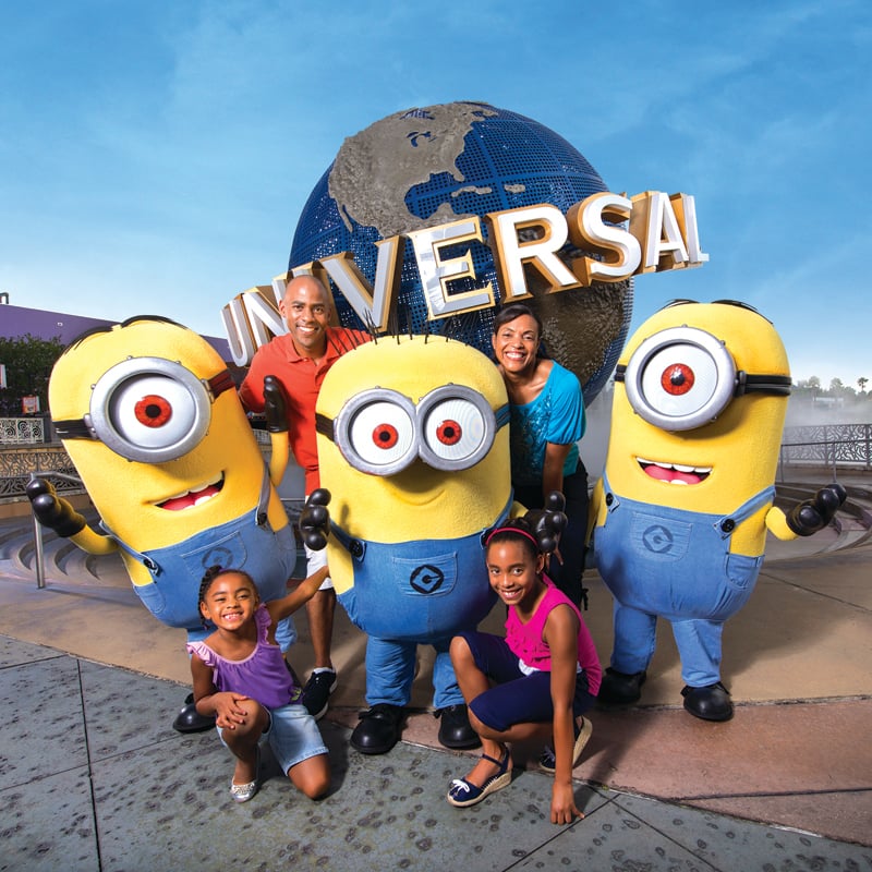 Teens meeting the Minions