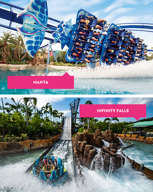 Theme park rides seaworld